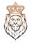 King lion heraldic symbol.