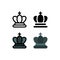 King Lord in Chess Game and Strategy Outline Icon, Logo, and illustration
