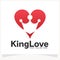 King Love Logo Design Template Inspiration