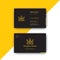 King Luxury Black Business Card Design Template