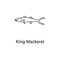 king mackerel icon. Element of marine life for mobile concept and web apps. Thin line king mackerel icon can be used for web and m