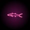 King mackerel neon icon. Simple thin line, outline vector of fish icons for ui and ux, website or mobile application