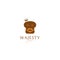 King majesty toast bread bakery logo icon symbol with bearded old wise king bread illustration mascot