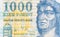 King Matyas Portrait on Hungary 1000 Forint 2006 Banknote fragment