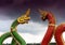 King of Nagas in red and green color