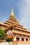 King of nagas statue with pagoda in the old temple