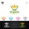 King Natural and Organic Logo design for Herbal, Ecology, Health, Yoga, Food, or Farm Concept