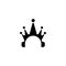 king operator logo illustration crown vector design