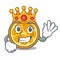 King orange mascot cartoon style