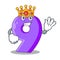 King paper cut number Nine letter mascot