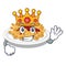 King pasta isolated with in the cartoon