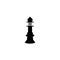 king pawn chess icon logo black illustration design vector