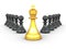 King and pawns. Leadership