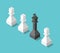 King, pawns, leadership concept