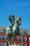 King Philip statue on Plaza Mayor, Madrid