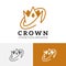 King Prince Kingdom Gold Crown Business Simple Logo