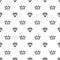 King and queen crown and brilliant on seamless pattern background. Pattern royal crown and diamond outline on white