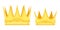 King and Queen crown isolated