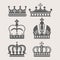 King or Queen crown royalty accessory or headdress vector power monochrome symbol treasure