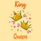 King and queen crown style collection