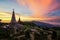 King and queen double pagoda on top of Inthanon mountain