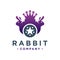 King rabbit logo design