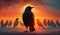 The King of royal black crow standing out between other crows, black birds, nature animals wildlife background, with Generative AI