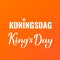 King s Day calligraphy hand lettering. National holiday in Netherlands on April 27. Vector template for typography