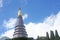 King`s pagoda, Phramahathat Napaphol Bhumisiri pagoda at Doi Inthanon , Chiangmai , Thailand