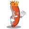 King sausage character cartoon style