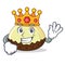 King snake fruit mascot cartoon