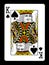 King of spades playing card,