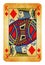 King of Spades Vintage playing card - isolated on white