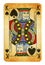 King of Spades Vintage playing card - isolated on white