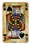 King of Spades Vintage playing card - isolated on white