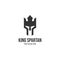 King spartan logo designs with crown logo