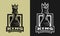 King strategies, Chess figure, emblem, logo.