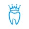 King tooth dental logo icon