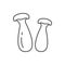 King trumpet mushroom line icon