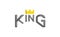King Typography Gold Crown Text Logo