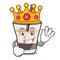 King white russian mascot cartoon