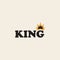 King word with crown -  Vector illustration design for poster, textile, banner, t shirt graphics, fashion prints, slogan tees