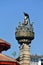 King Yoganarendra Malla bronze statue in Kathmandu, Nepal