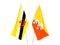 Kingdom of Bhutan and Brunei flags