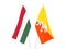 Kingdom of Bhutan and Hungary flags