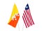 Kingdom of Bhutan and Liberia flags