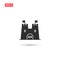 Kingdom castle icon vector design isolated