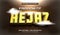 Kingdom of Hejaz text effect. Impressive editable text for E-sport and movie