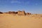 Kingdom Kush - the ruins of the temple in Sahara desert of the Sudan