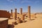 Kingdom Kush - the ruins of the temple in Sahara desert of the Sudan